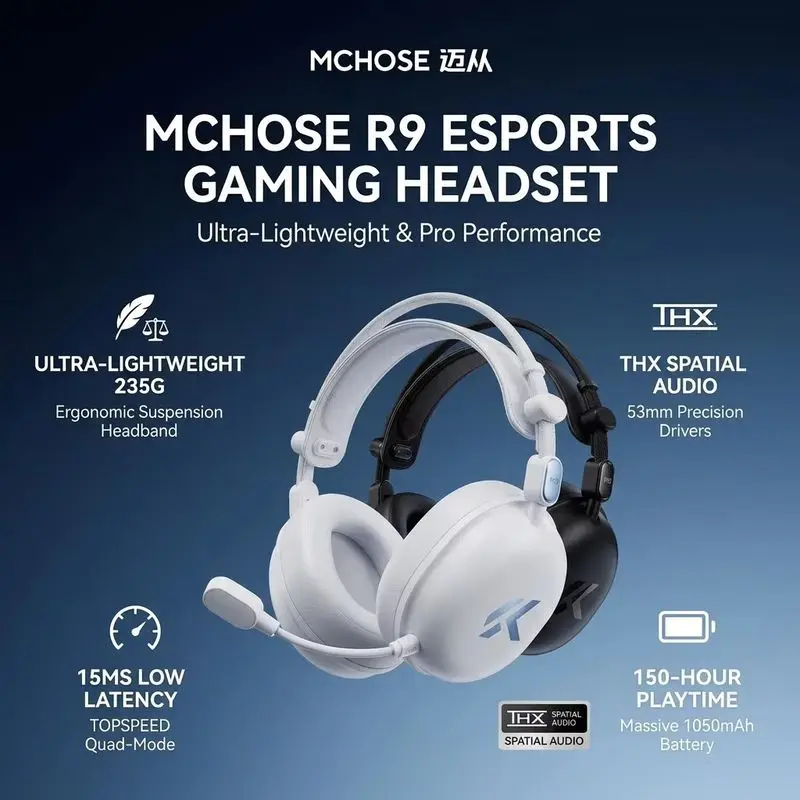 MCHOSE R9 イーサポート用ワイヤレス軽量ゲーミングヘ - Esports Gaming Headphones のレビューと価格