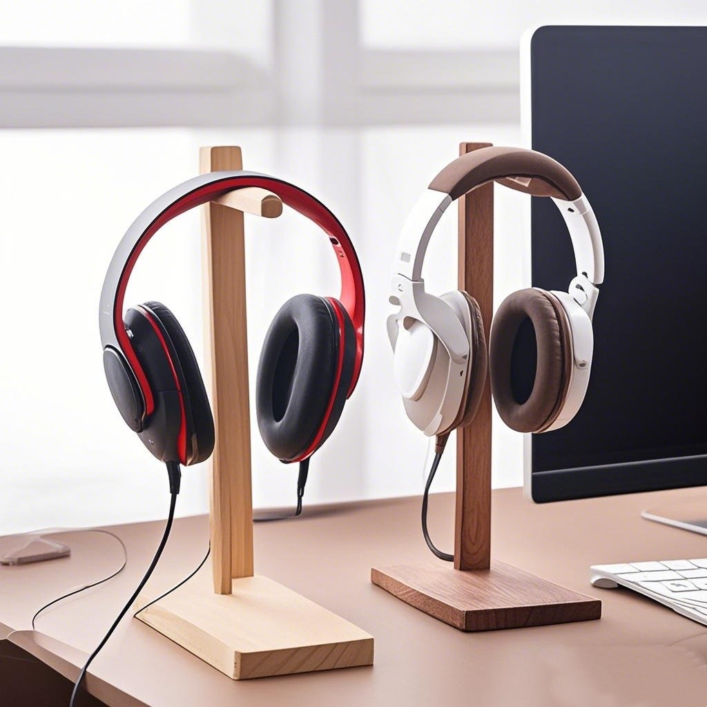 木製ヘッドフォンスタンドイヤホンディスプレイラックハンガーブ - Esports Gaming Headphones のレビューと価格