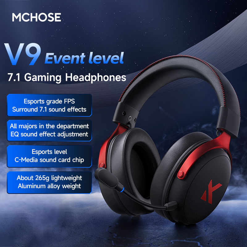 MCHOSE V9 Pro 2 ヘッドセット（マイク付き）、 - Esports Gaming Headphones のレビューと価格